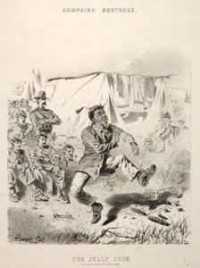 Kampányvázlatok: Vidám szakácsunk, 1863. alkotó: Winslow Homer