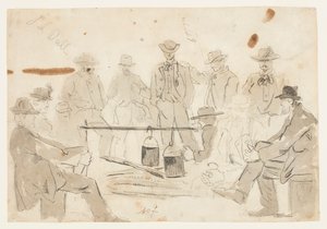 Tábortűz katonákkal alkotó: Winslow Homer