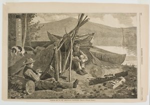 Kempingezés az Adirondack-hegységben alkotó: Winslow Homer