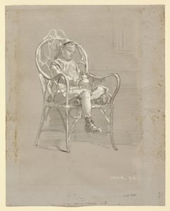 Fonott székben ülő gyermek alkotó: Winslow Homer