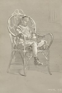 Fonott székben ülő gyermek, 1874 alkotó: Winslow Homer