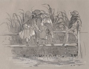Kerítésen ülő gyerekek alkotó: Winslow Homer