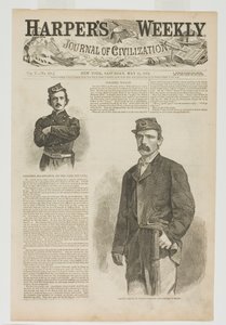 Wilson ezredes, a Wilson-dandárból, és Ellsworth ezredes, a Tűzoltó Zouávéktól. alkotó: Winslow Homer