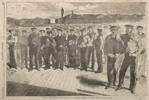 Az Egyesült Államok Steam-Sloop Colorado legénysége, Bostonban szállították, 1861. június. alkotó: Winslow Homer
