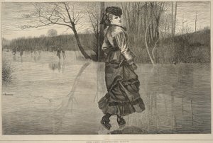 Cutting a Figure, a Minden szombat, 1871. február 4. számból alkotó: Winslow Homer