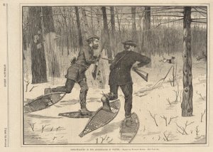 Szarvasvadászat az Adirondacks-ben télen, minden szombaton, 1871. január 21-től alkotó: Winslow Homer