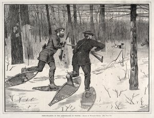 Szarvasvadászat az Adirondack-hegységben télen alkotó: Winslow Homer