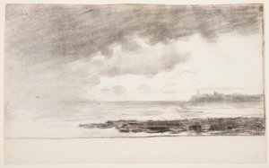 Rajz, Cullercoats-i öböl, Anglia, 1881 alkotó: Winslow Homer