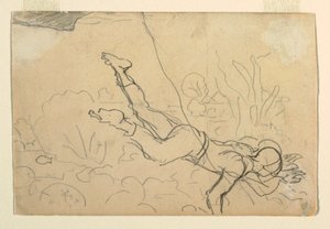 Rajz, "Conch Divers", 1885-86 alkotó: Winslow Homer