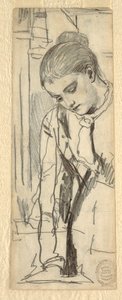 Rajz, Női alak, 1870-80 alkotó: Winslow Homer