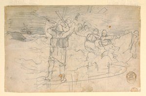 Rajz, Vörös fény, valószínűleg 1883 alkotó: Winslow Homer
