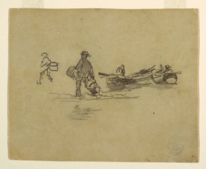 Rajz, Két halász, Anglia, 1881-82 alkotó: Winslow Homer