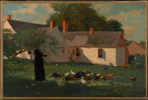 Tanyasi jelenet alkotó: Winslow Homer