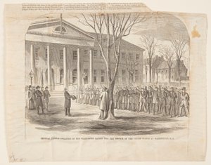 Thomas tábornok megesküdött az Egyesült Államok szolgálatába hívott önkéntesekben Washington D.C.-ben alkotó: Winslow Homer