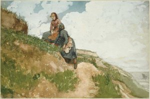 Lányok a sziklán alkotó: Winslow Homer