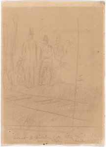 Grant és Lincoln a Virginia állambeli City Pointban [recto] alkotó: Winslow Homer