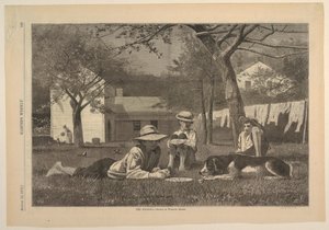 Grafikai tervezés, "The Nooning", 1873. augusztus alkotó: Winslow Homer