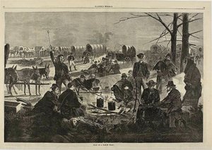 Egy szekérvonat megállása alkotó: Winslow Homer