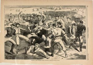Nyaralás a táborban - a katonák "Foot-Ball"-t játszanak alkotó: Winslow Homer