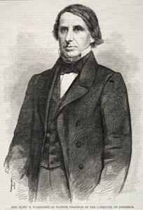 Hon. Elihu B. Washburne, Illinois államból, a Kereskedelmi Bizottság elnöke, 1860. alkotó: Winslow Homer