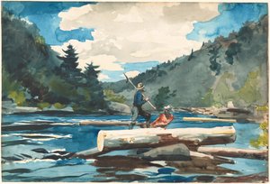 Hudson folyó, fakitermelés alkotó: Winslow Homer