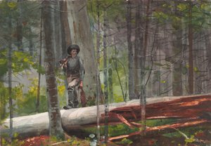 Vadász az Adirondack-hegységben alkotó: Winslow Homer