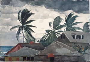 Hurrikán, Bahamák alkotó: Winslow Homer