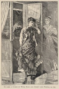 Szél-, eső- és permetvihar támadt - és Portia, a The Galaxy 1869. decemberi számából alkotó: Winslow Homer
