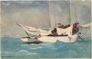 Key West, vontatási horgony alkotó: Winslow Homer