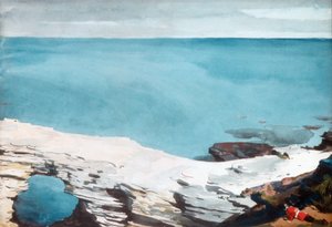 Natural Bridge, Bermuda, 1901 körül (wc és grafit fehér szőtt papíron) alkotó: Winslow Homer