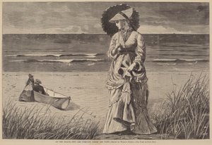 On the Beach – Two are Company, Three are None, 1872-ben jelent meg. alkotó: Winslow Homer
