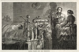 Mikulás és ajándékai, 1858. alkotó: Winslow Homer