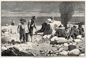 Tengerparti vázlatok – Kagylósütés, 1873. alkotó: Winslow Homer