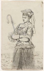 Pásztorlány, c. 1878. alkotó: Winslow Homer