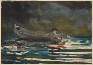 Vázlat a „Kopó és vadász” című műhöz alkotó: Winslow Homer
