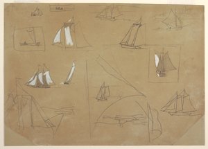 Vitorlás vázlatok alkotó: Winslow Homer
