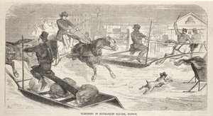 Szánkózás a bostoni Haymarket téren alkotó: Winslow Homer