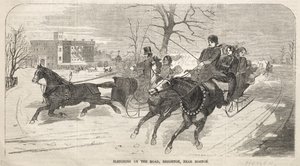 Szánkózás az úton, Brighton, Boston közelében alkotó: Winslow Homer