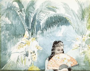 Spanyol lány legyezővel, 1885 alkotó: Winslow Homer