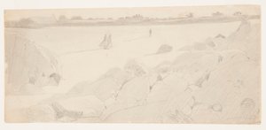 Tanulmány a "Sziklás partról és a sirályokról" alkotó: Winslow Homer