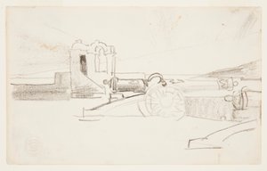Tanulmány a "Searchlight, Harbour Entrance, Santiago de Cuba" számára alkotó: Winslow Homer
