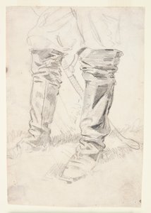 Tanulmány a lovassági tiszti csizmáról alkotó: Winslow Homer