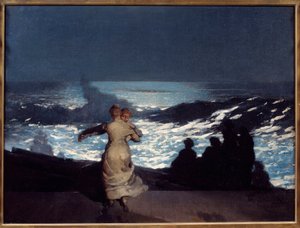 Nyári éj. Holdfényben táncoló nők. Winslow Homer festménye (1836-1910) Ec. Am alkotó: Winslow Homer