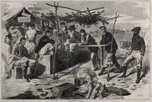 Hálaadás a táborban alkotó: Winslow Homer