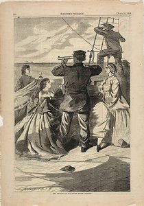 Az "Alabama" brit kalózhajó megközelítése alkotó: Winslow Homer