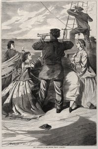 Az „Alabama” nevű brit kalózhajó megközelítése alkotó: Winslow Homer