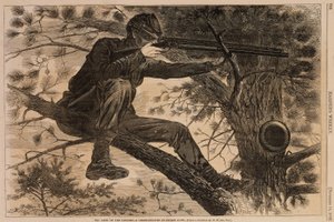 The Army of the Potomac--A Sharpshooter on Picket Duty, a Harper