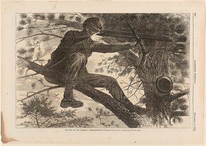 A Potomac hadsereg - Egy éleslövész a picket szolgálatban alkotó: Winslow Homer