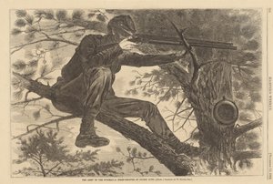 A Potomac hadserege – Egy éles lövöldözős hadjáratban, 1862. alkotó: Winslow Homer