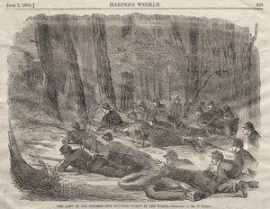 A Potomac hadserege - Előretolt őrhelyünk az erdőben alkotó: Winslow Homer